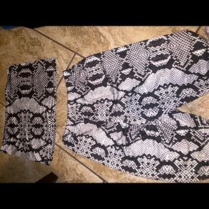 2 piece snake skin set